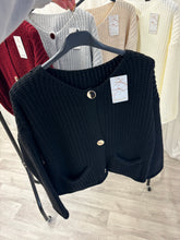 Load image into Gallery viewer, Martha knit cardigan - black