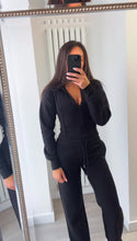 Load image into Gallery viewer, Cassie (2) cinch waist jacket and jogger set - black