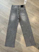 Load image into Gallery viewer, Bella full diamanté embellished straight leg grey denim jeans