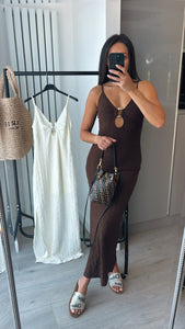 Corina textured gold ring detail midi dress - choose colour