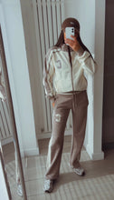 Load image into Gallery viewer, Casey stripe detail jogger and jacket set - taupe