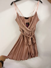 Load image into Gallery viewer, Pleated tie waist playsuit - nude