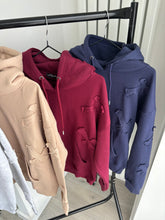 Load image into Gallery viewer, Eden cross stitch detail oversized detail hoodie - choose colour