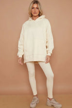 Load image into Gallery viewer, Carter oversized side split hoodie &amp; leggings co-ord - cream