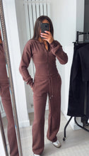 Load image into Gallery viewer, Kya (2) cinch waist jacket and jogger set - chocolate