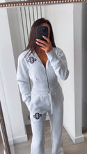 Load image into Gallery viewer, Pia embroidered logo detail cinch waist jacket and jogger set - grey
