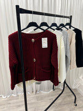 Load image into Gallery viewer, Martha knit cardigan - wine red