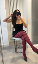 Load image into Gallery viewer, Burgundy lace tights