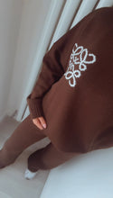 Load image into Gallery viewer, Jacey knit straight leg loungewear set - chocolate brown