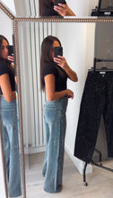 Load image into Gallery viewer, Bella full diamanté embellished straight leg denim jeans - indigo blue