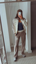Load image into Gallery viewer, Casey stripe detail jogger and jacket set - taupe