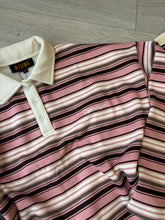 Load image into Gallery viewer, Marcie stripe long sleeve collared rugby style top - pink