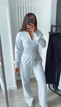 Load image into Gallery viewer, Kya (2) cinch waist jacket and jogger set - light grey