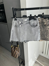 Load image into Gallery viewer, Quinn grey denim wrap over skort - stretch fit, size down