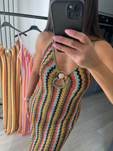 Load image into Gallery viewer, Missi zig zag gold shell detail cut out midi dress - green