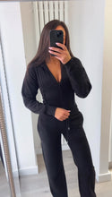 Load image into Gallery viewer, Cassie (2) cinch waist jacket and jogger set - black