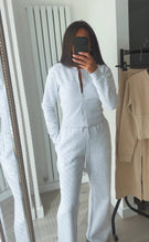 Load image into Gallery viewer, Kya cinch waist jacket and jogger set - light grey