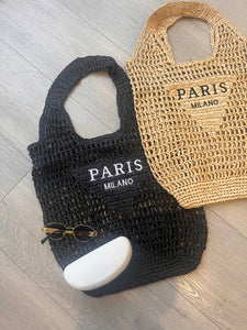 Paris woven bag - black