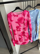 Load image into Gallery viewer, Brooke floral lace lined long sleeve dress - pink