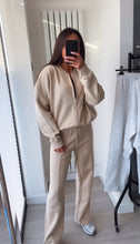 Load image into Gallery viewer, Talia straight leg jogger set - oatmeal
