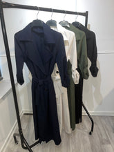Load image into Gallery viewer, Amiyah belted trench coat - navy