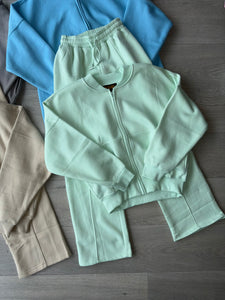 Talia straight leg jogger set - mint