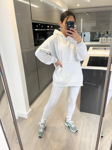 Carter oversized side split hoodie & leggings co-ord - ash grey