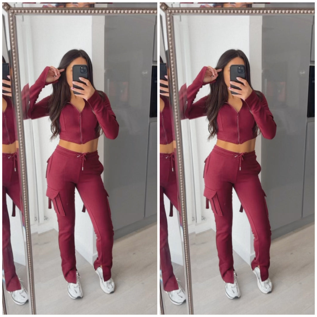 Mabel set - wine red