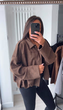 Load image into Gallery viewer, Idah faux suede jacket - dark brown