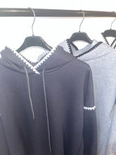 Load image into Gallery viewer, Una stitch detail hoodie - charcoal