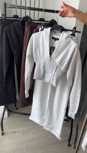 Load image into Gallery viewer, Cassie (2) cinch waist jacket and jogger set - light grey