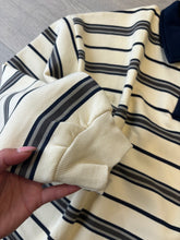 Load image into Gallery viewer, Marcie stripe long sleeve collared rugby style top - cream/navy