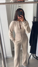 Load image into Gallery viewer, Chloe cinch waist long sleeve top and jogger set - beige