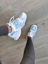 Load image into Gallery viewer, Nessa trainers - white/blue metallic (true to size)