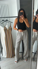 Load image into Gallery viewer, Pria striped high waist wide leg trouser