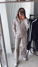 Load image into Gallery viewer, Libby stripe detail jogger and jacket set - taupe