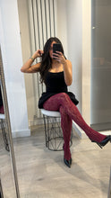 Load image into Gallery viewer, Burgundy lace tights