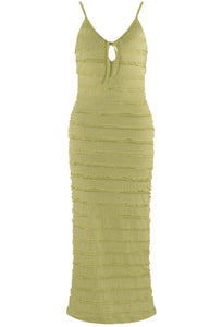 Larossa textured tie front midi dress - choose colour