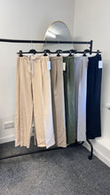 Load image into Gallery viewer, Sadie contrast waistband wide leg trousers - choose colour