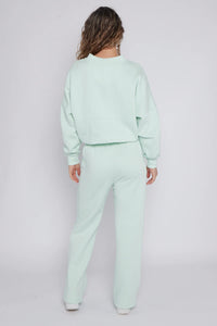 Talia straight leg jogger set - mint