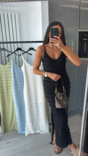 Load image into Gallery viewer, Larose textured tie front midi dress - choose colour