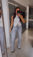 Load image into Gallery viewer, Kia straight leg super stretchy denim jeans - grey