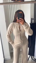Load image into Gallery viewer, Chloe cinch waist long sleeve top and jogger set - beige