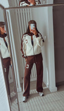 Load image into Gallery viewer, Casey stripe detail jogger and jacket set - chocolate