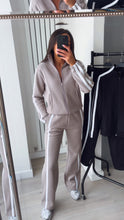 Load image into Gallery viewer, Libby stripe detail jogger and jacket set - taupe
