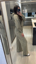 Load image into Gallery viewer, NYC crop hoodie and wide leg jogger set - sage green
