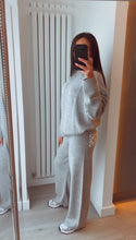 Load image into Gallery viewer, Jacey knit straight leg loungewear set - grey