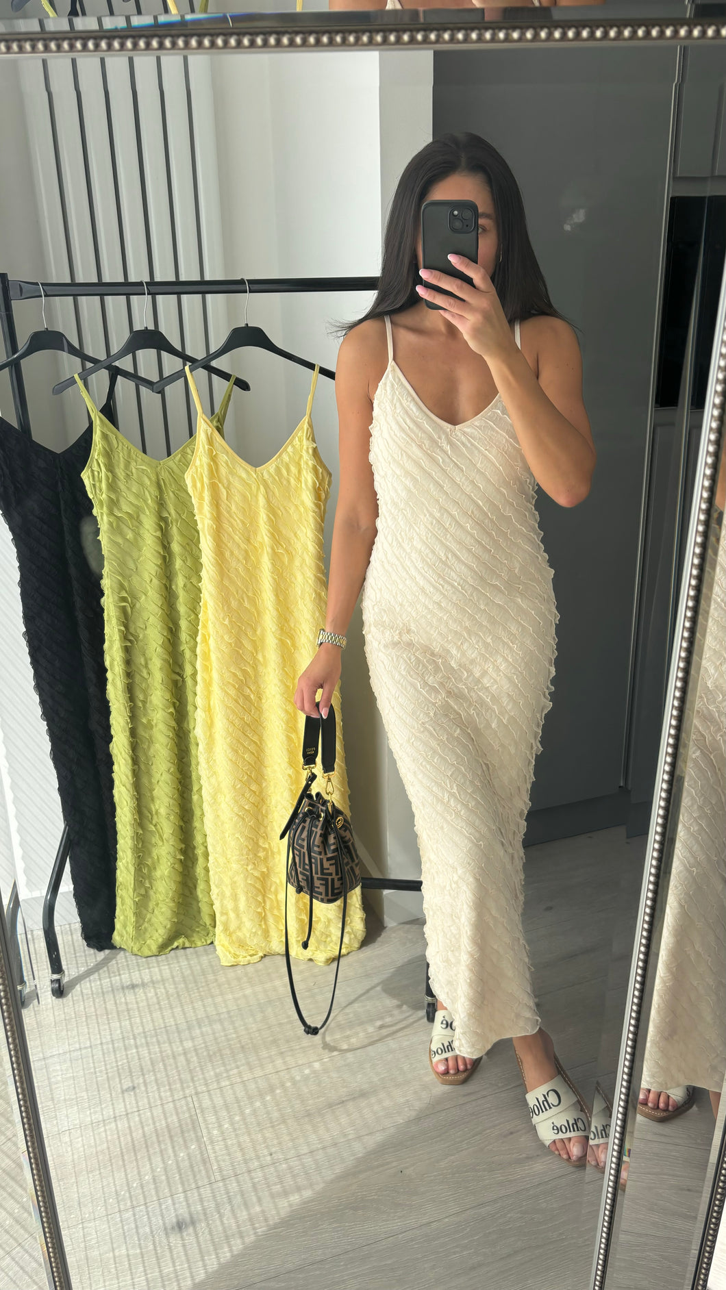 Olivia textured midi dress - choose colour