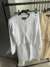 Load image into Gallery viewer, Kya cinch waist jacket and jogger set - light grey
