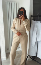 Load image into Gallery viewer, Kya cinch waist jacket and jogger set - beige